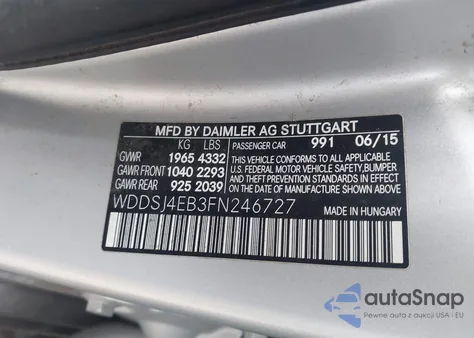 2015 Mercedes-Benz Cla 250 из США, поврежденный, VIN WDDSJ4EB3FN246727